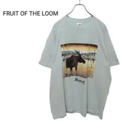 FRUIT OF THE LOOM アニマルアート ヘラジカTシャツA-3615