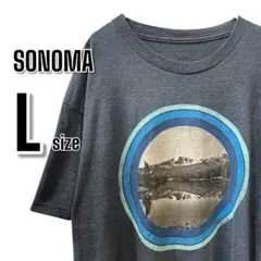【826】SONOMA ダークグレー L USA古着 半袖Tシャツ