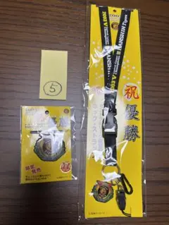 2003年阪神タイガース リーグ優勝記念キーホルダー&ネック•ストラップ HT5