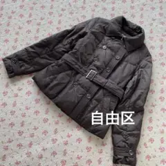 自由区 ハーフ ダウン90% ジャケット 40 カーキ 未使用に近い DMW