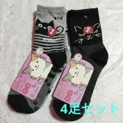 猫柄 靴下 4足(4柄)セット
