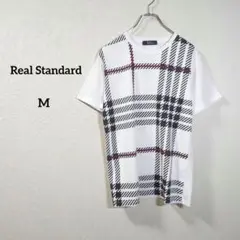 Real Standard　Tシャツ　半袖　M　チェック　夏　メンズ