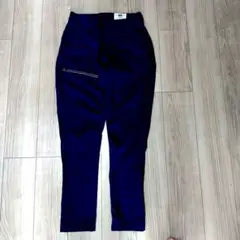 TOBA ネイビー スリムフィット ワークパンツ