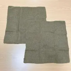 クッションカバー 45x45センチ メハンディ　2個パック　グリーン　緑