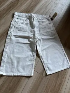 【新品未使用】メンズ ORIRINJEANSカットレングスデニム ホワイト