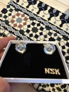 NSK シルバー カフリンクス 円形