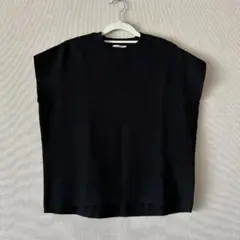 PLST プラステ ブラウス トップス カットソー ホワイト 黒 S Tシャツ