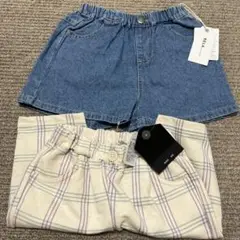 ズボン　ショートパンツ　デニム　90 2点セット