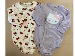 着用なしfutafuta キティーちゃん ロンパース 2点セット 80㎝
