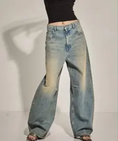 Damaged Barrel Leg Jeans/ダメージバレルレッグジーンズ