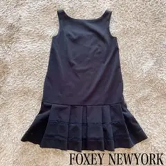 FOXEY NEW YORK フォクシー ワンピース フレア ノースリーブ 40
