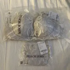 限定セール！PEACH JOHN ナイスバディブラリボンレース2点セット　E65
