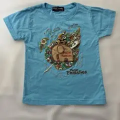 Phuket FantaSea 刺繍Tシャツ 水色 ぞうのアップリケ