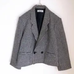 【Image】（M）千鳥格子柄テーラードジャケット/おしゃれジャケット/きれい系