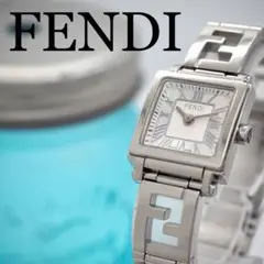 716【OH済】FENDI 時計　シェル文字盤　ズッカ柄 60500L スクエア