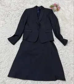 コムサイズム COMME CA ISMセットアップ ジャケット スカート 濃紺