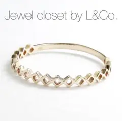 ■現行品■【Jewel closet by Lu0026Co.】K10透かしラインリング