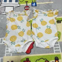 baby gap パイナップル柄ロンパース 2枚セット 双子 女の子 男の子