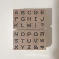 セリア ラバースタンプ アルファベット 大文字 2点セット