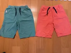 緑とオレンジのハーフパンツ 130〜140