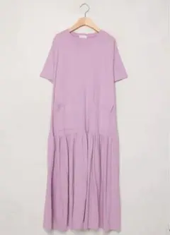 【DHOLIC】ポケットコットンワンピース　ロングワンピース　マキシ丈
