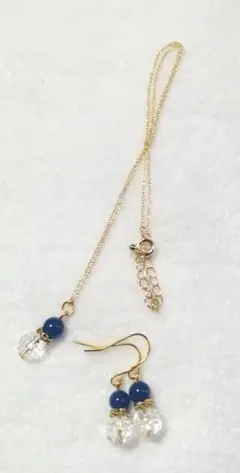 天然石ネックレス&ピアス