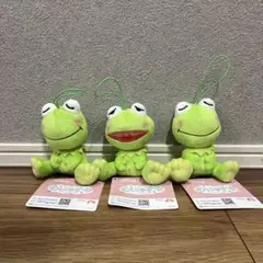 ②ディズニー　むにゃすやマスコット　マペット　カーミット　3種
