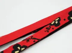 美品 振袖用 リバーシブル帯締め 赤×黒