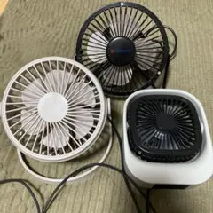 ☆3台セット卓上デスクファン ミニ扇風機