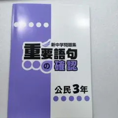 中学参考書 重要語句の確認 公民