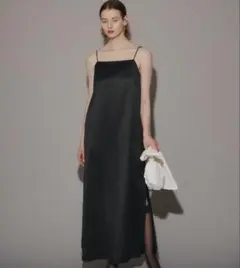 yaeブラック キャミワンピース ロング 美品38