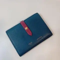 【超定番】セリーヌ ミディアムストラップ マルチファンクション 財布 バイカラー