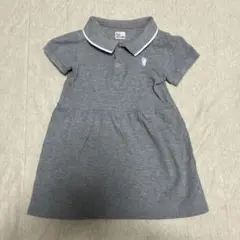 美品　コーエン　90cm 半袖ワンピース　ポロシャツ　グレー　親子リンク　女の子