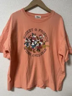 Disney ディズニー　ミッキー＆フレンズ Tシャツ オレンジ