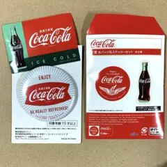 タイトーくじ コカコーラ 缶バッジ&ステッカーセット