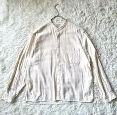 Steven alan SOLID NEL BAND COLLAR SHIRT
