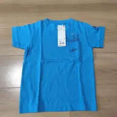 青色 ポケット付き Tシャツ 110cm