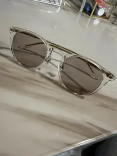 zoff クリアフレーム ラウンドサングラス