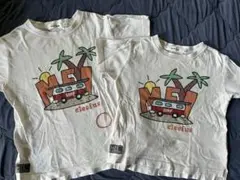 サーフィンデザインTシャツ 100・120サイズ 2枚セット