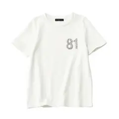 ダーマコレクション ナンバービーズ刺しゅう ライトスウェット Tシャツ 白
