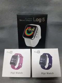 Bluetooth ワイヤレスイヤフォン & ProW Pipi Watch ProW Pipi Watch Huge 赤 スポーツウォッチ スマートウォッチの