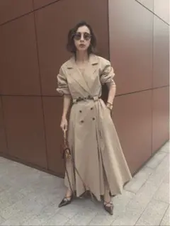 【AMERI新品未使用正規品】LONG COAT LIKE BELT DRESS