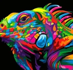 【匿名配送】ダイヤモンドアート 動物 25×30cm イグアナ 爬虫類