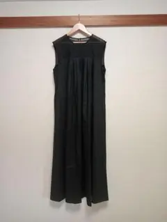 新品Spick and Span シアーヨーク切替ワンピース/ブラック/38