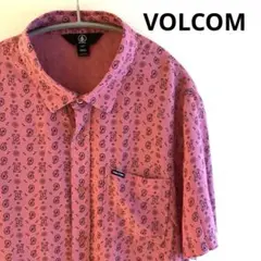 VOLCOM 半袖シャツ 総柄　ボルコム レーヨンシャツ