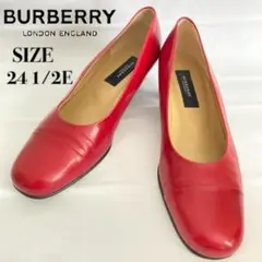 BURBERRY LONDON バーバリー パンプス 24 1/2 レッド