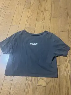 ローリーズファーム 2WAY ロゴTEE チャコール　半袖Tシャツ ショート