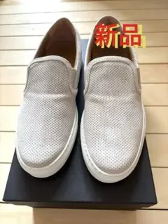【新品】BARNEYS NEWYORK パンチングスエードスリッポン
