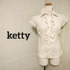 Ketty半袖 フリルブラウス シャツ 日本製 フォーマル 事務 洗える