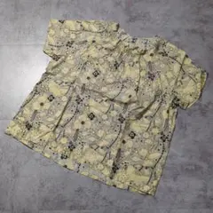 SAMARCAN 薄手 花柄カットソー 総柄 Fサイズ トップス ブラウス